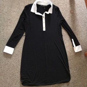 Ivanka Trump Black & White shirt dress medium